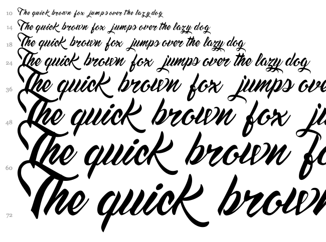 Dreams American Diner font waterfall